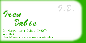 iren dabis business card